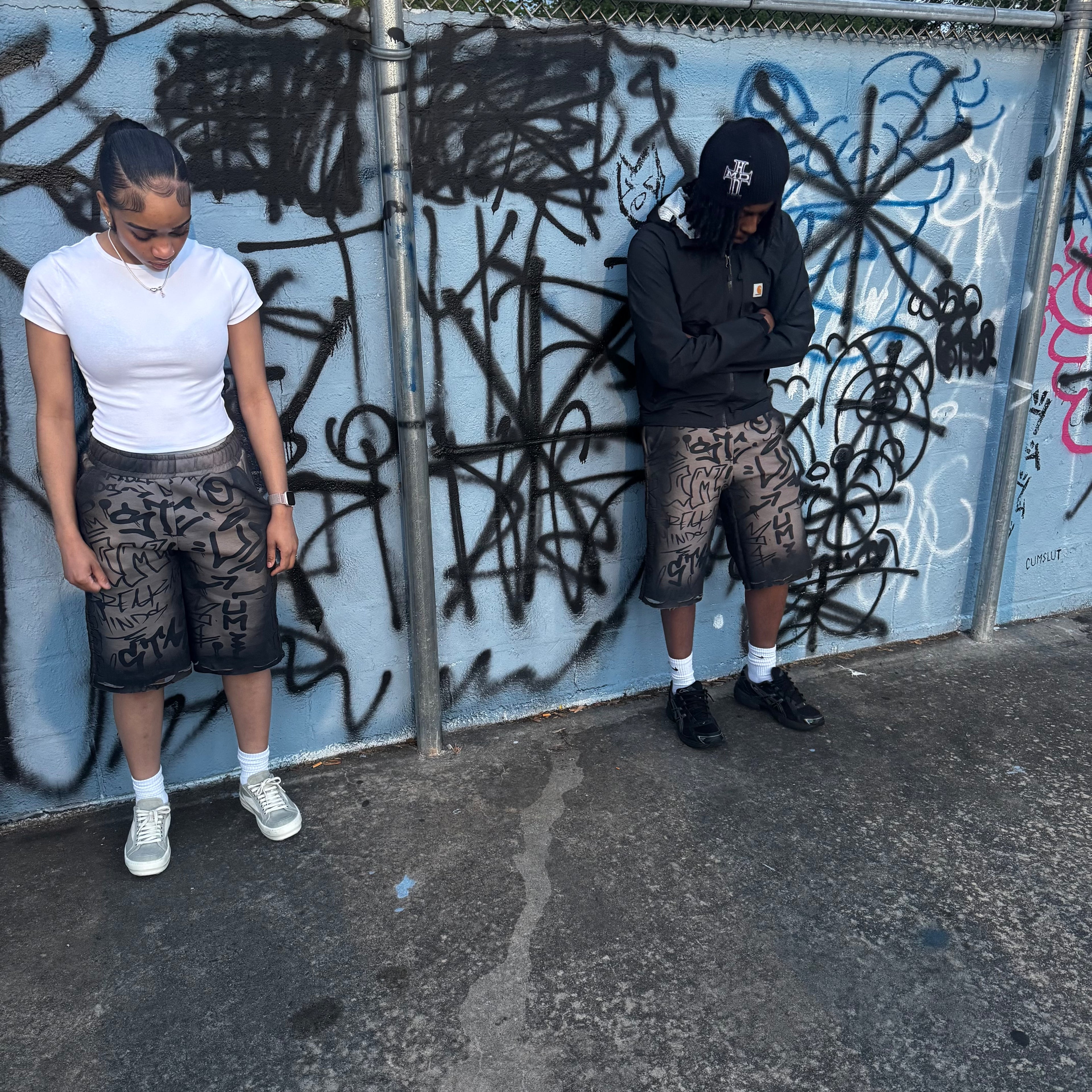 Graffiti sweat shorts