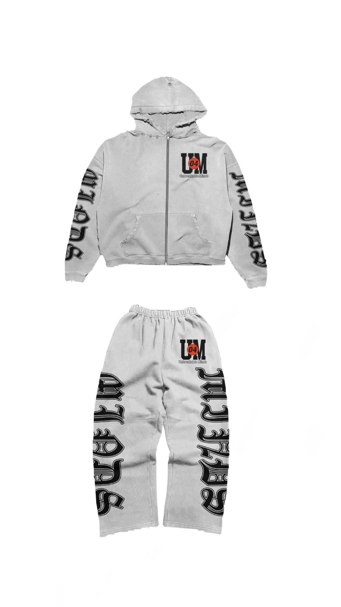 Red varsity sweatsuit